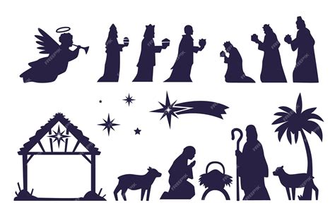 Nativity Scene Silhouette Printable