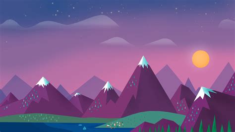 pink cartoon mountains - Google Search | Minimalist wallpaper, Nature desktop wallpaper, Minimal ...