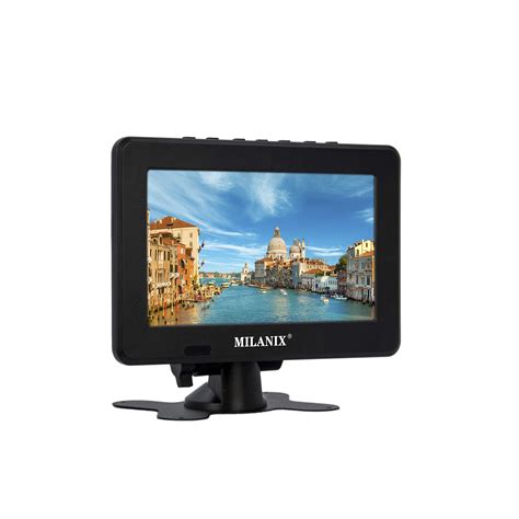 Milanix 7” Rechargeable Small Portable TV with LCD Widescreen Display ...