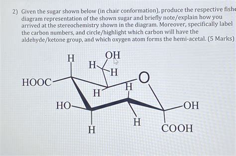 Solved Given the sugar shown below (in chair conformation), | Chegg.com