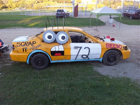 Minion demolition derby car | We voted for this car as the "… | Flickr