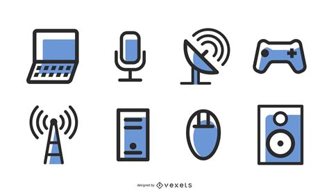 Blue Technology Icon Go Vector Download