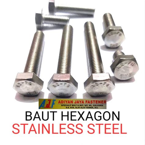 Jual BAUT+MUR HEXAGON 10X55 P.1,5 SS 304 - Jakarta Utara - ADIYAN JAYA fastener JAKARTA UTARA ...