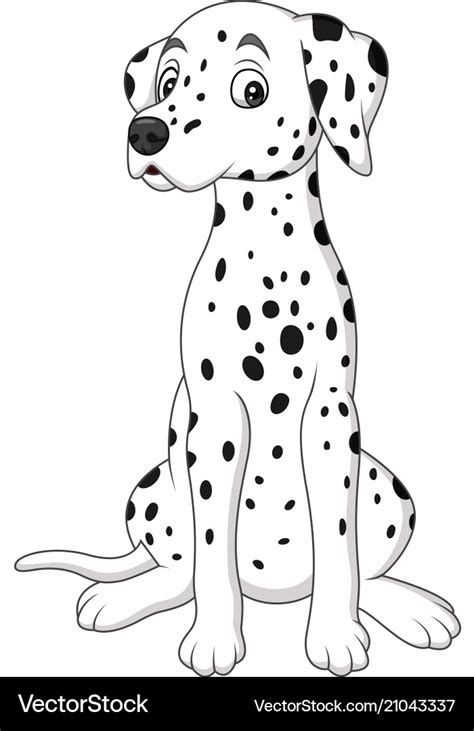 Cartoon cute dalmatian dog Royalty Free Vector Image