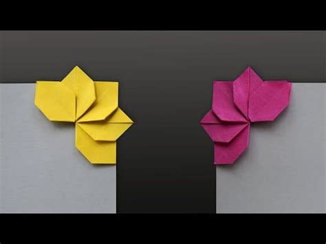 DIY Bookmarks / Origami Bookmark Flower ️ | Origami bookmark, Origami easy, Book origami