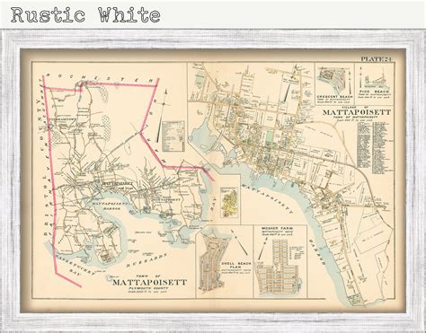 MATTAPOISETT, Massachusetts Town and Villages - 1903 Map