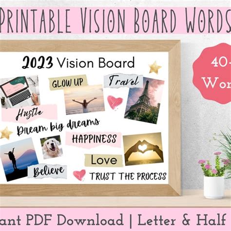 Vision Board Kit 2023 Vision Board Printables Vision Board - Etsy Canada