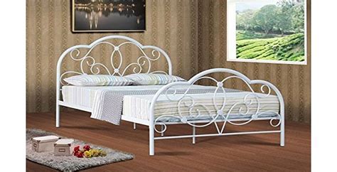 double metal bedstead with mattress
