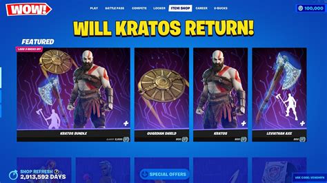 Fortnite Kratos Bundle Showcase! Will He Return Today? - YouTube