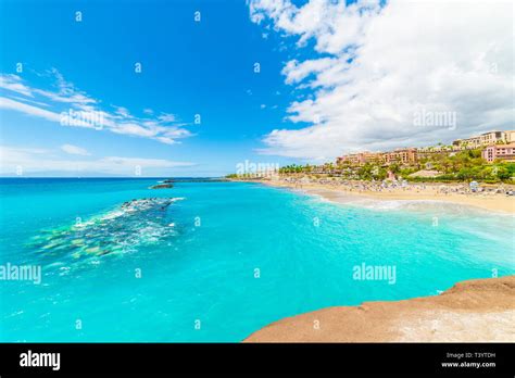 El Duque beach at Costa Adeje. Tenerife, Canary Islands, Spain Stock Photo - Alamy