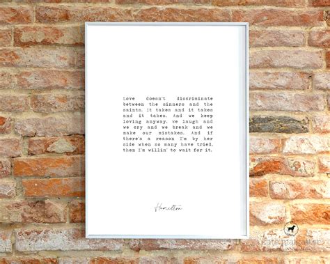 Hamilton Print Wait for It Lyrics Printable Hamilton Musical - Etsy