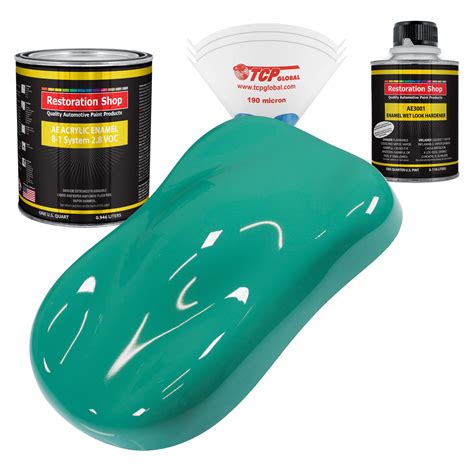 Restoration Shop - Tropical Turquoise Acrylic Enamel Auto Paint - Complete Quart Paint Kit ...