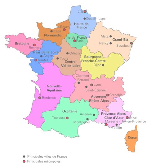 Carte des villes de France » Voyage - Carte - Plan