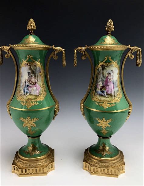 Ormolu mounted Sèvres porcelain vases. | Sevres, Vase, Antique auctions