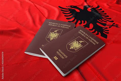 Albanian passport on its flag, The Albanian passport is a travel ...