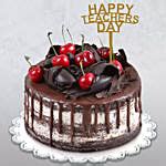 Online Happy Teachers Day Black Forest Cake 1 Kg Gift Delivery in Qatar - FNP