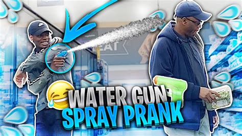 WATER GUN SPRAY PRANK!!! (PART 3) - YouTube