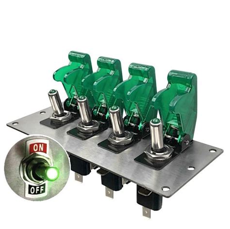 Lighted Toggle Switch Panel – 4 LED Tip Switches | MGI SpeedWare