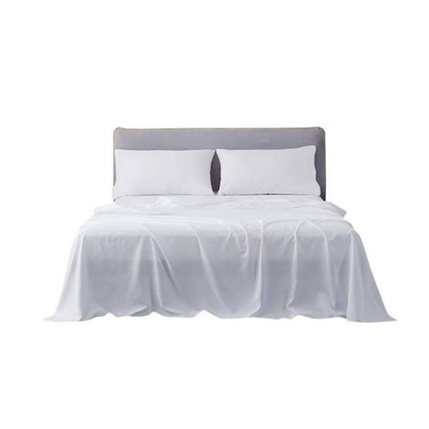 Attached Waterbed Sheet Set King/ Cal King Size White Solid with 18 Inch Deep Pocket, 1800 ...