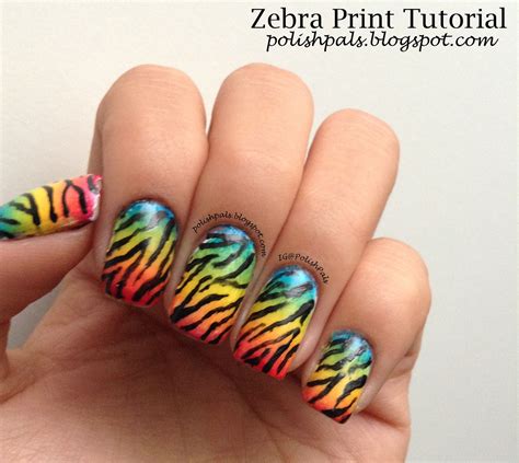 Polish Pals: Rainbow Zebra Print Tutorial