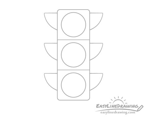 How to Draw a Traffic Light Step by Step - EasyLineDrawing