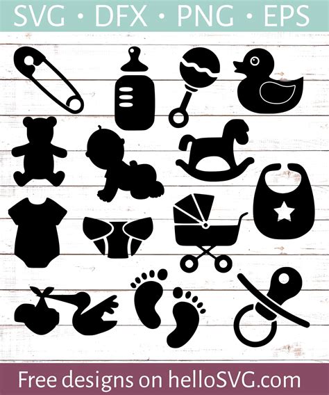 Baby Shower SVG Bundle For Scrapbooking SVG - Free SVG files | HelloSVG.com