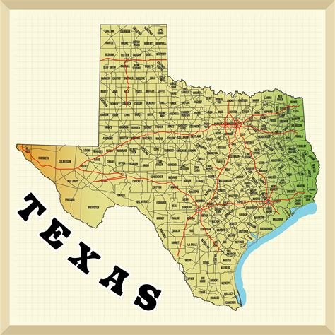 5 Best Printable Map Of Texas State PDF for Free at Printablee