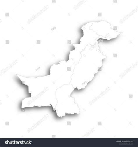 Pakistan Political Map Administrative Divisions Provinces Stock Vector ...