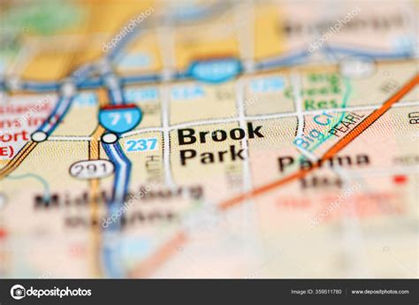 Brook Park Map United States America Stock Photo by ...