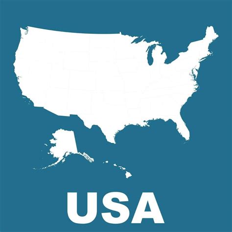 USA map on blue background. Flat vector 26169191 Vector Art at Vecteezy