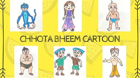 CHHOTA BHEEM CARTOON CHARACTERS | KIDS | CHHOTA BHEEM | COLOUR PENCILS | - YouTube