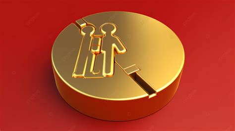 Golden Joint Symbol On Red Matte Gold Plate 3d Rendered Social Media Icon Background, 4k Logo ...