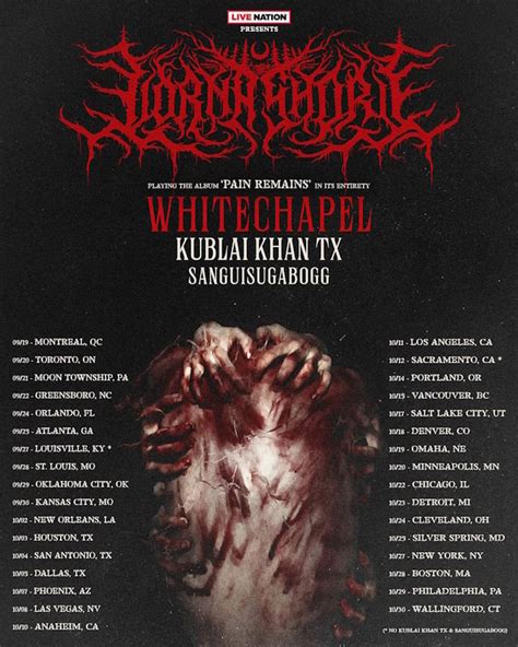 LORNA SHORE Announces North American Tour With WHITECHAPEL, KUBLAI KHAN TX, SANGUISUGABOGG ...