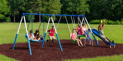 All Star Playground Metal Swing Set Outdoor Backyard Playset Play Fun Kids Child | eBay