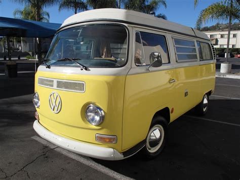 1969, Yellow & White, Fully Restored, T2, VW, Camper Vans | Volkswagen minibus, Vw camper ...