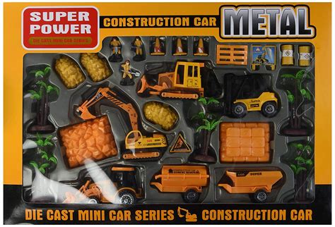 Construction Toy Construction Vehicle Die Cast Car Play Set w/ 4 ...