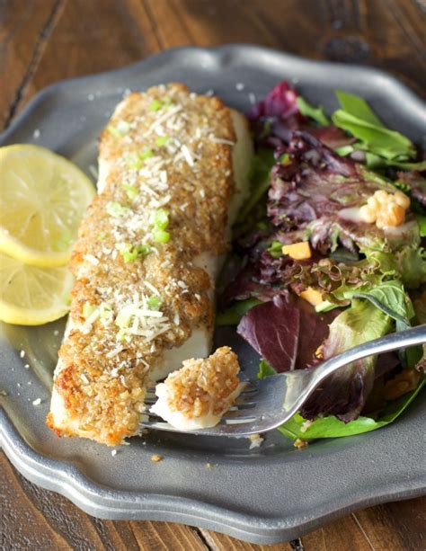 Keto Parmesan and Pecan Crusted Halibut - Maebells