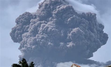 Eruptions at La Soufrière - Hands Across the Sea