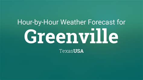 Hourly forecast for Greenville, Texas, USA