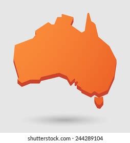 Illustration Isolated Orange Australia Map Icon Stock Vector (Royalty ...