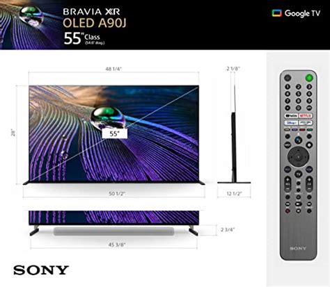 Sony A90J 55 Inch TV: BRAVIA XR OLED 4K Ultra HD Smart Google TV with Dolby Vision HDR and Alexa ...