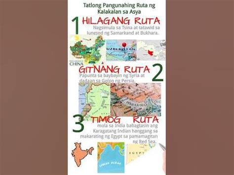 Tatlong Pangunahing Ruta ng Kalakalan sa Asya - YouTube