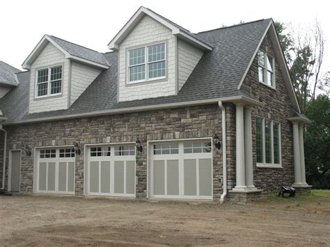 Garage done in Bucks County Limestone from Boral Cultured Stone & Installed by Brighton Stone ...