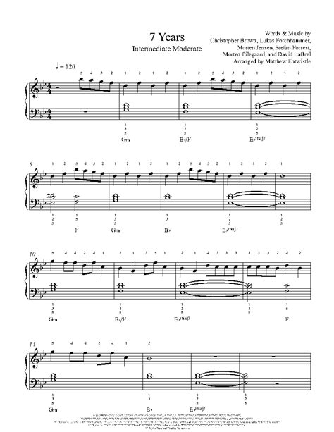 7 Years by Lukas Graham Sheet Music & Lesson | Intermediate Level