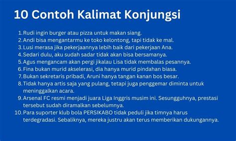 53 Contoh Kalimat Konjungsi Lengkap dengan Penggunaannya