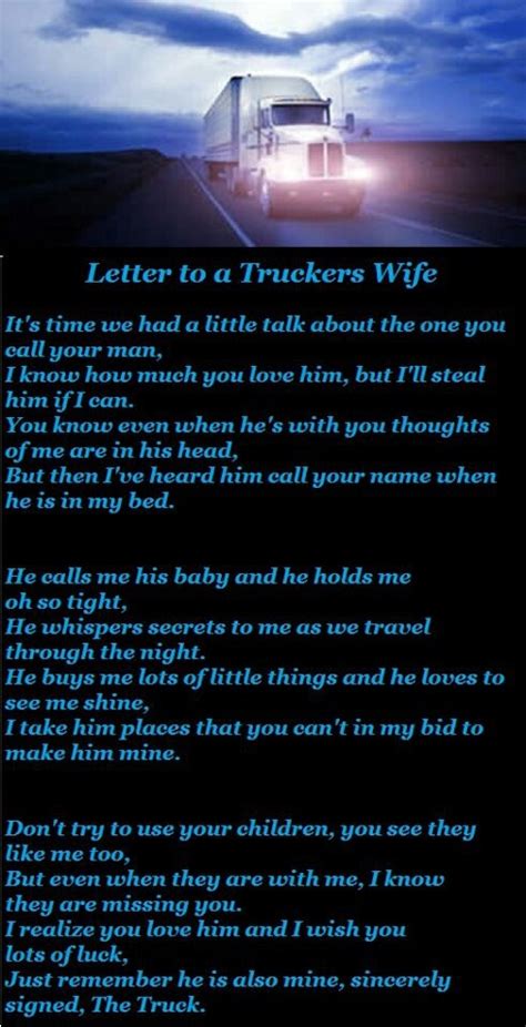 Truckers Wife Quotes. QuotesGram