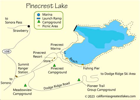 Pinecrest Lake Map