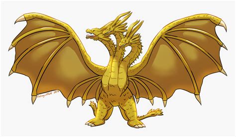 King Ghidorah Cartoon, HD Png Download - kindpng