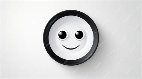 Premium AI Image | A minimalist background with a single oversized emoji shape in bold black and ...