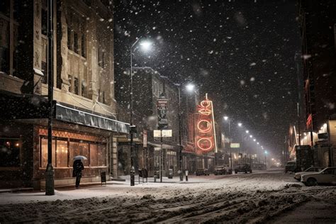 Snow outdoors downtown blizzard. AI | Free Photo - rawpixel